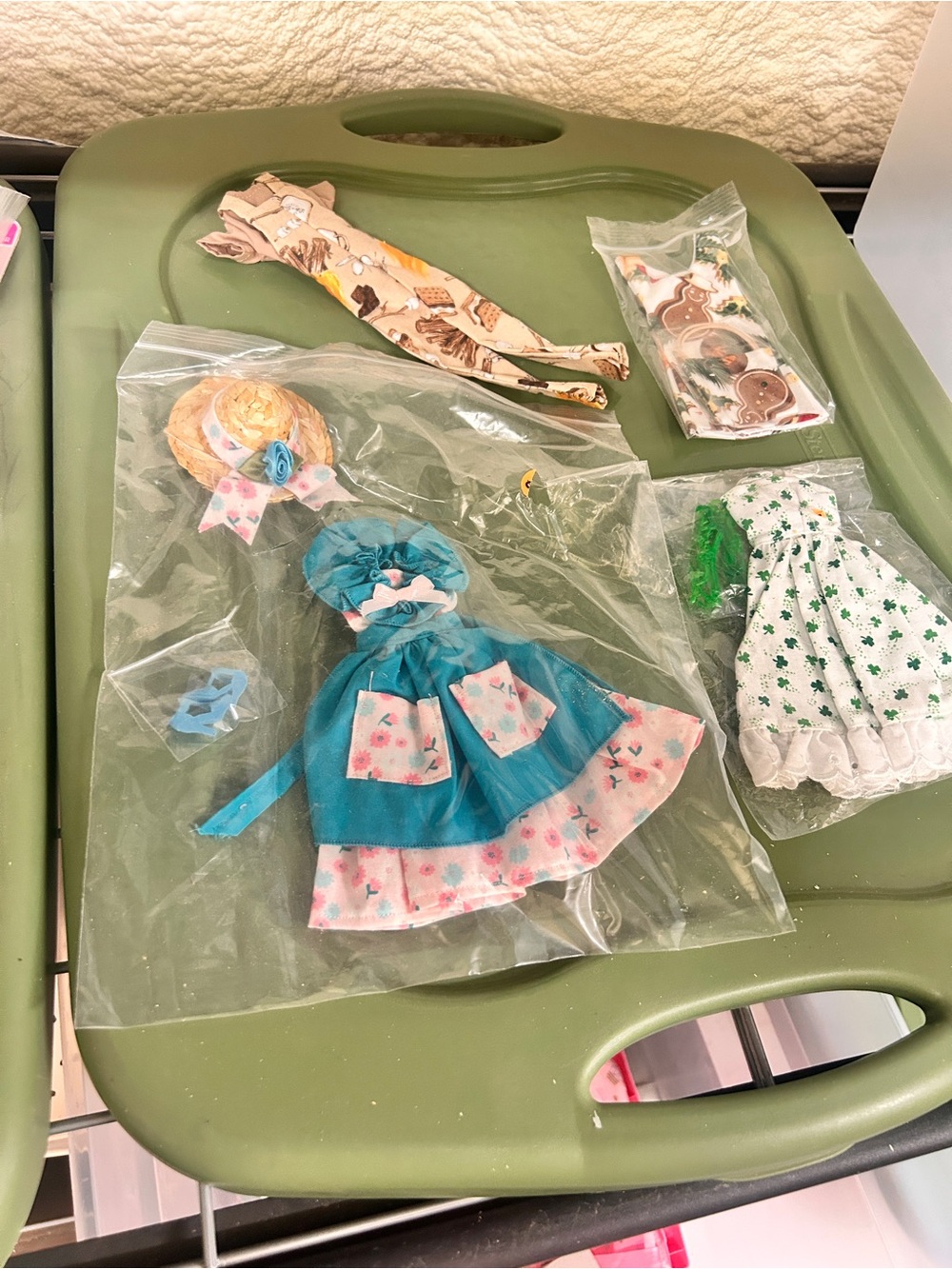 4 handmade doll outfits